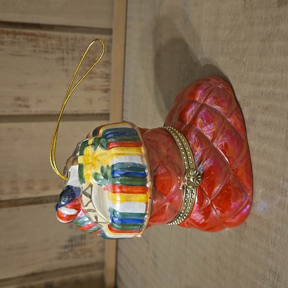 Mr Christmas Stocking Musical Trinket Box
